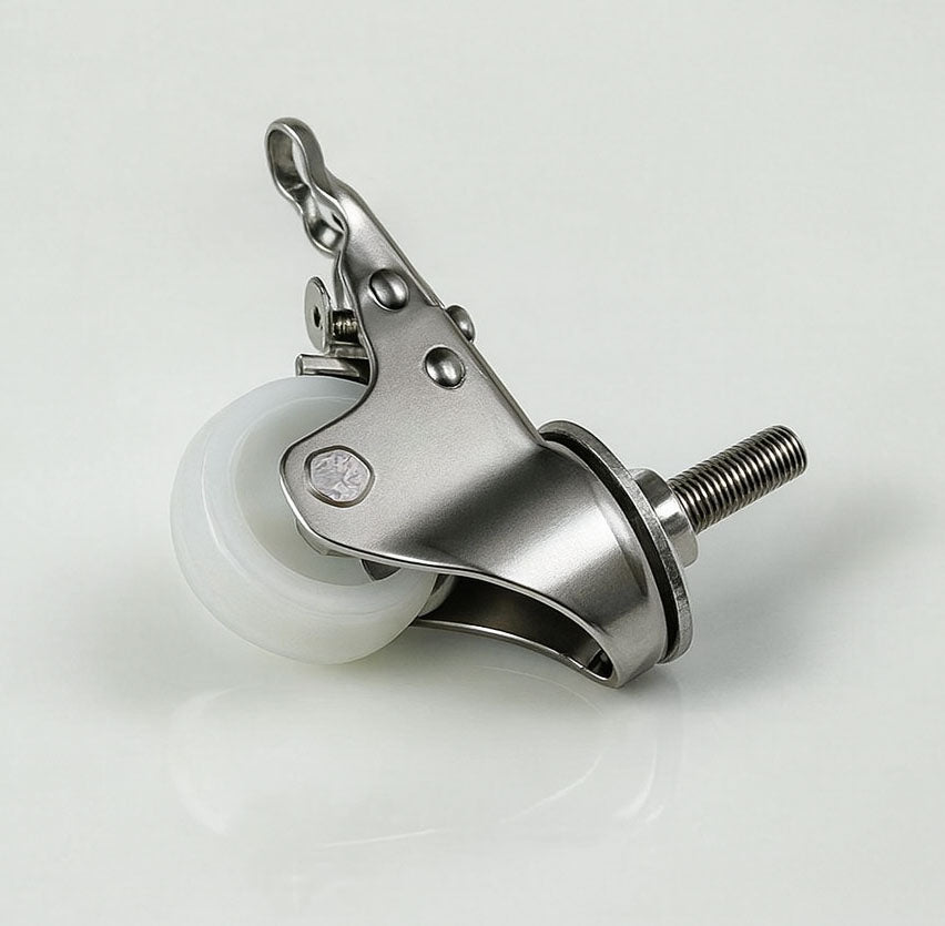 Stainless steel caster wheels for the chiller